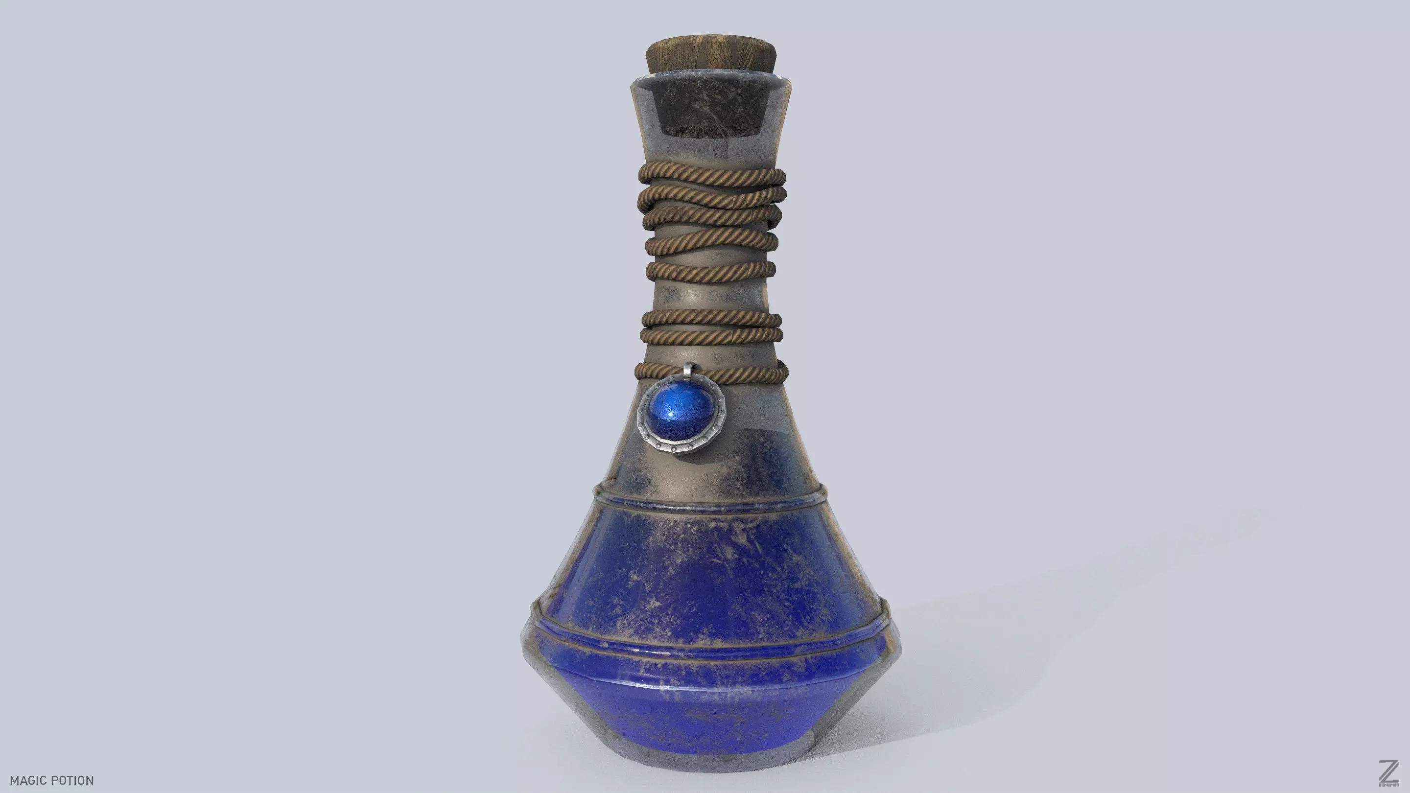 Magic potion Low-poly 3D model