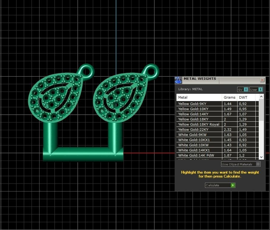 Diamond set Ring and pendant Pear shaped halo 2693 3D Model Collection_14