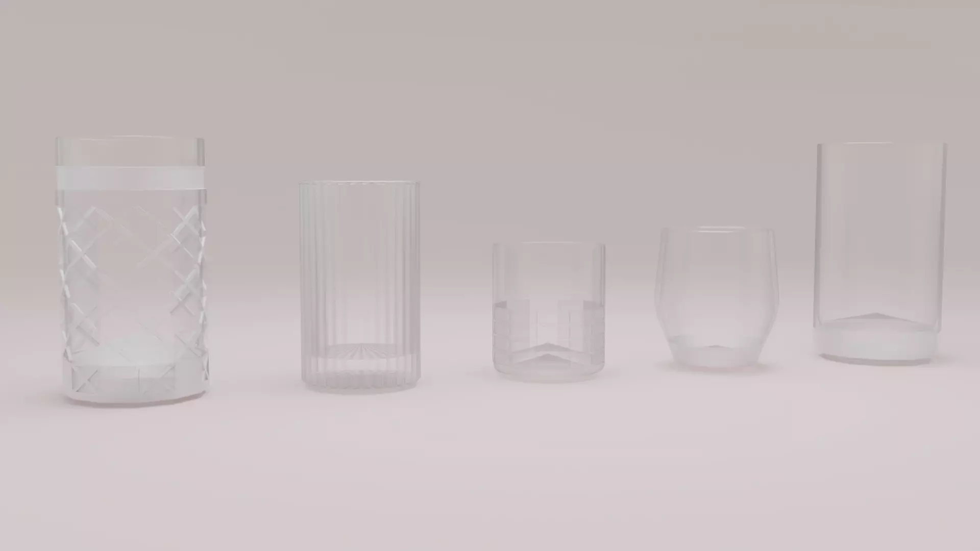 Glasses Low-poly 3D model_0