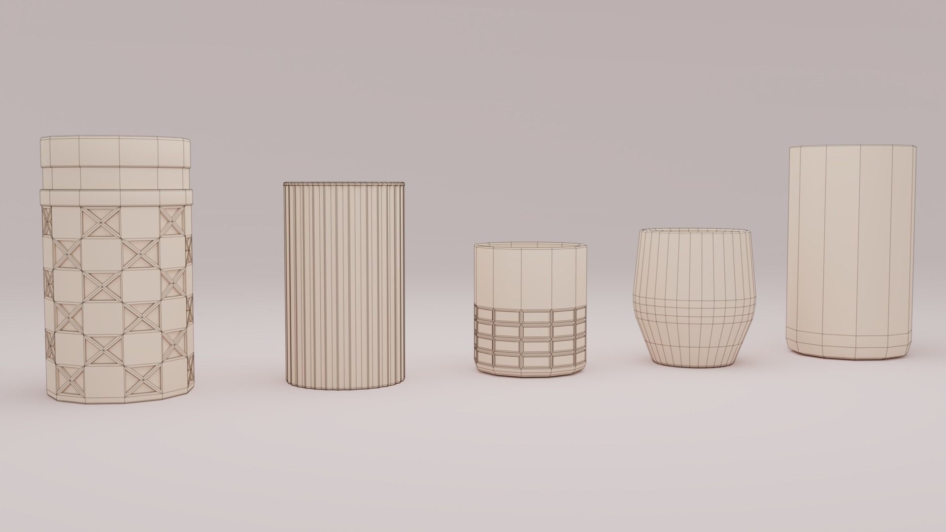 Glasses Low-poly 3D model_3