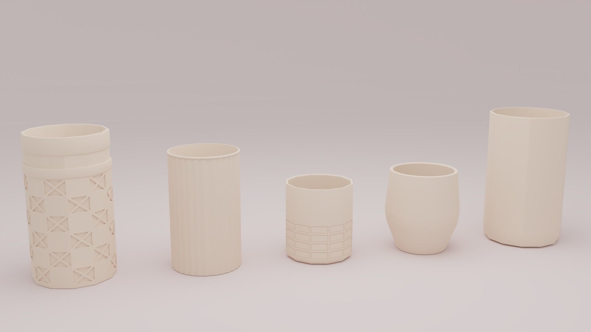 Glasses Low-poly 3D model_2