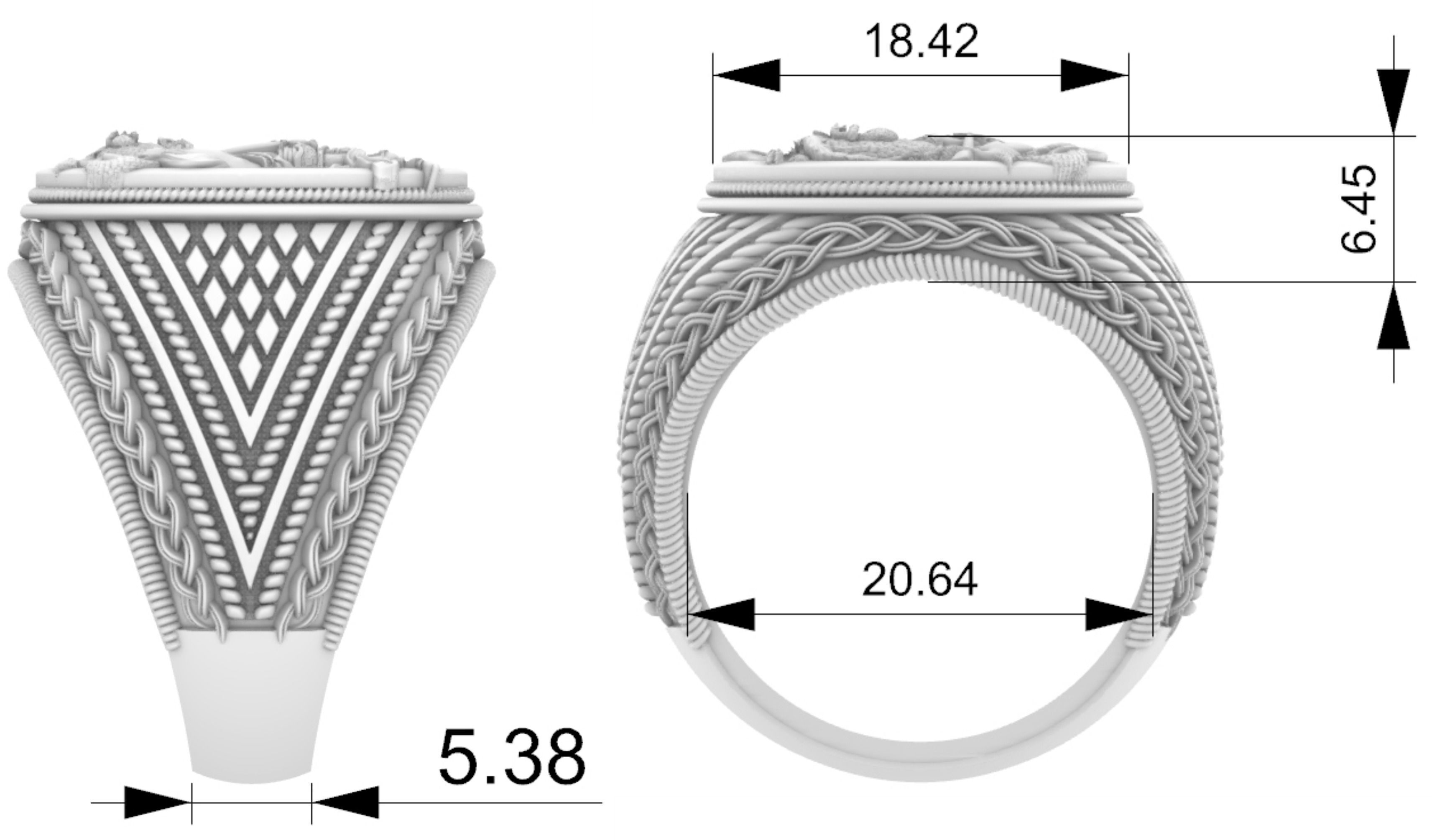 Saint George Ring - Sao Jorge 3D print model_6