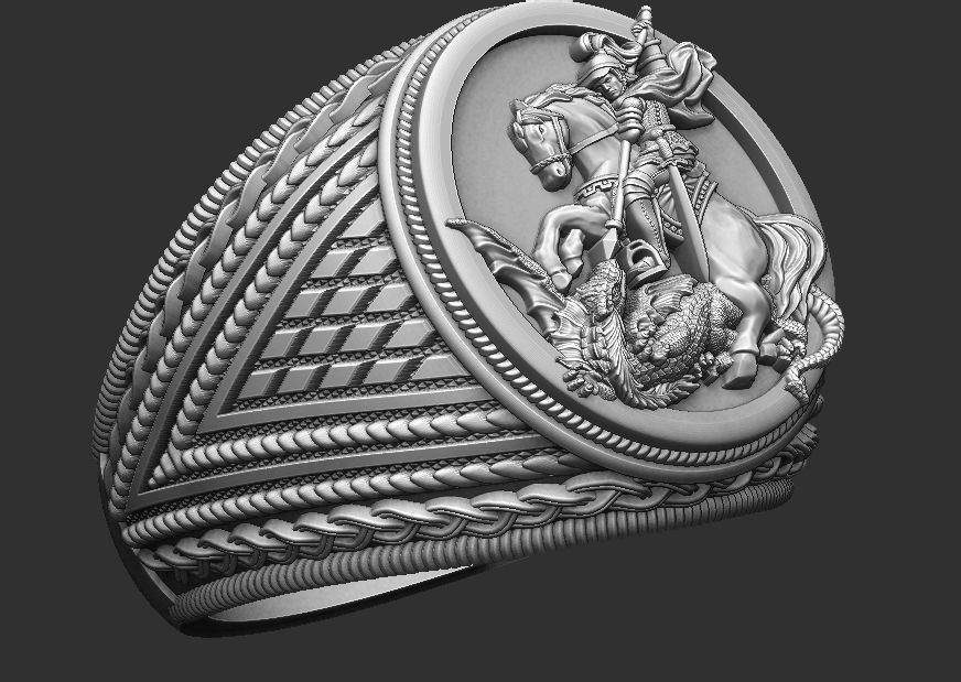 Saint George Ring - Sao Jorge 3D print model_7