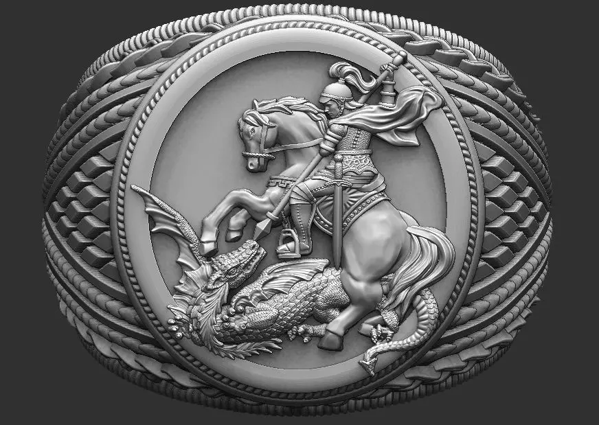 Saint George Ring - Sao Jorge 3D print model_0