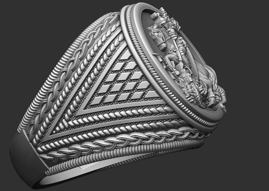 Saint George Ring - Sao Jorge 3D print model_15