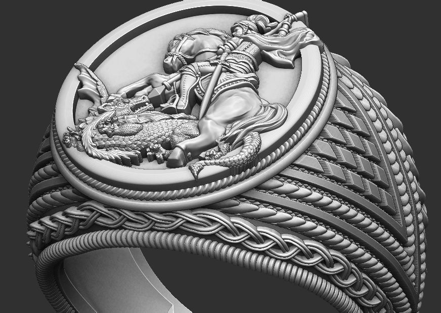 Saint George Ring - Sao Jorge 3D print model_13
