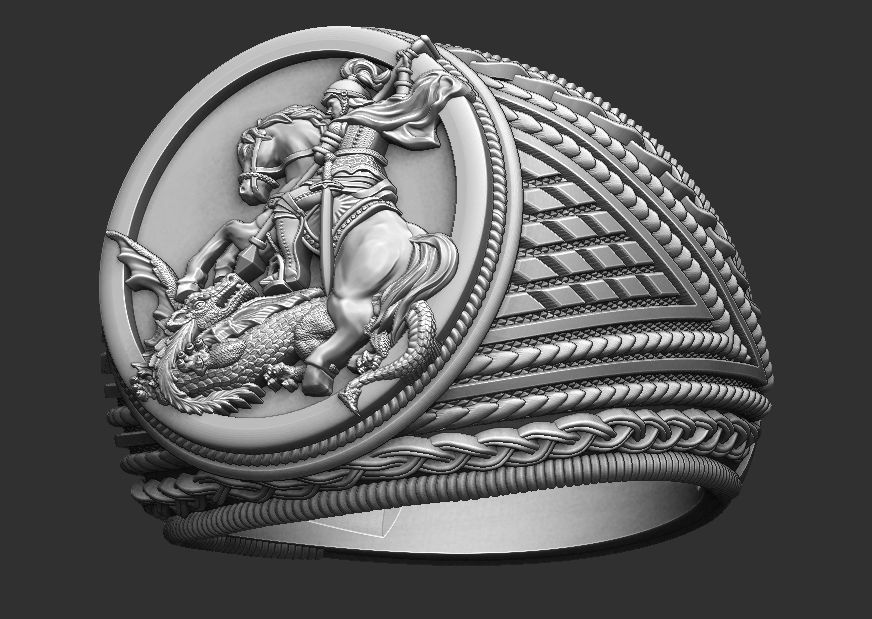 Saint George Ring - Sao Jorge 3D print model_11