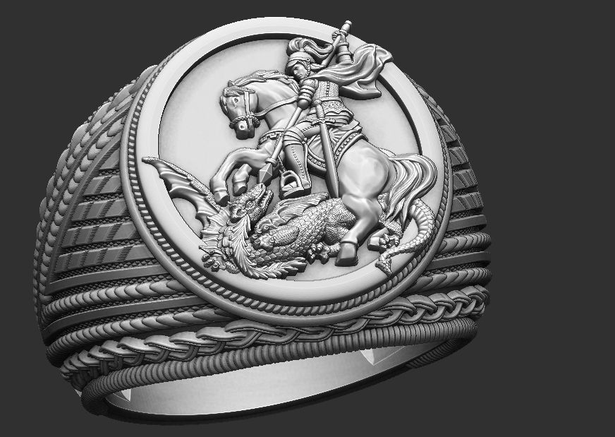 Saint George Ring - Sao Jorge 3D print model_8