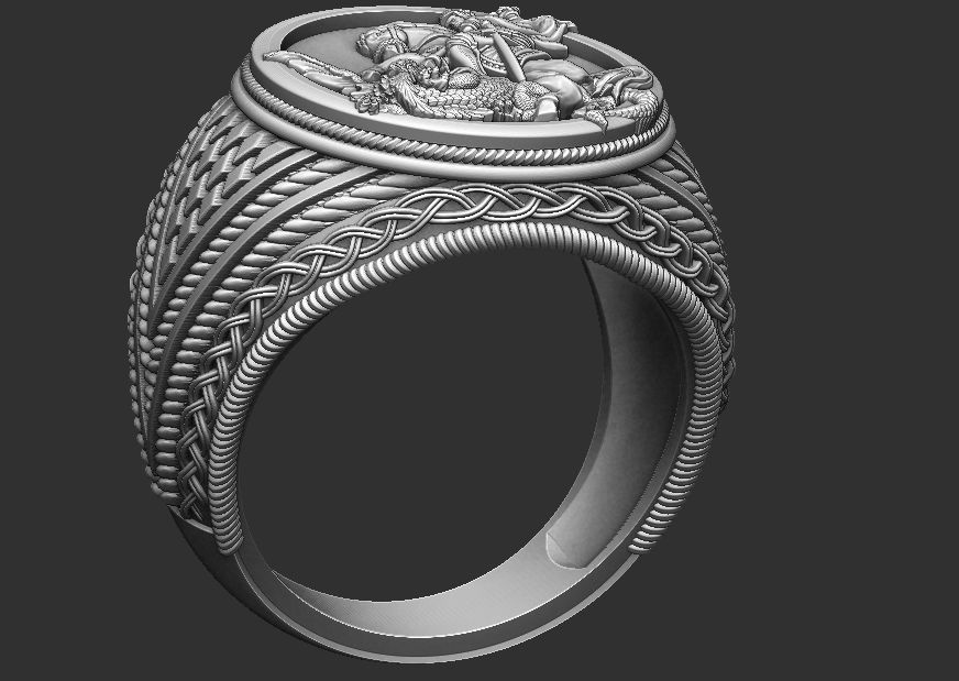 Saint George Ring - Sao Jorge 3D print model_2