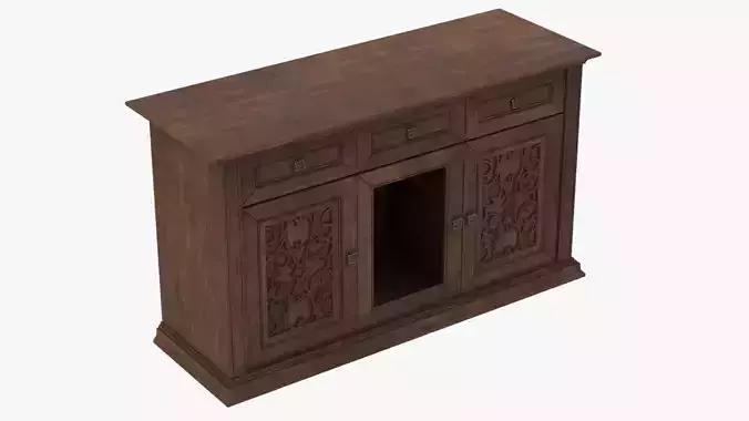 4K Old Mouldy Cabinet