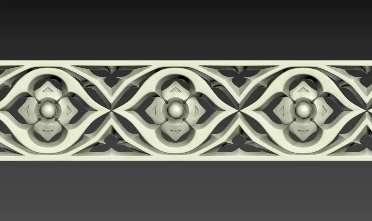 Gothic seamless ornament 03 3D print model