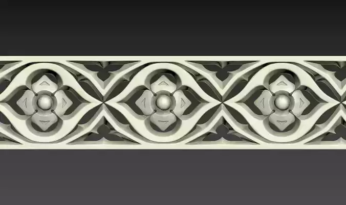 Gothic seamless ornament 03 3D print model