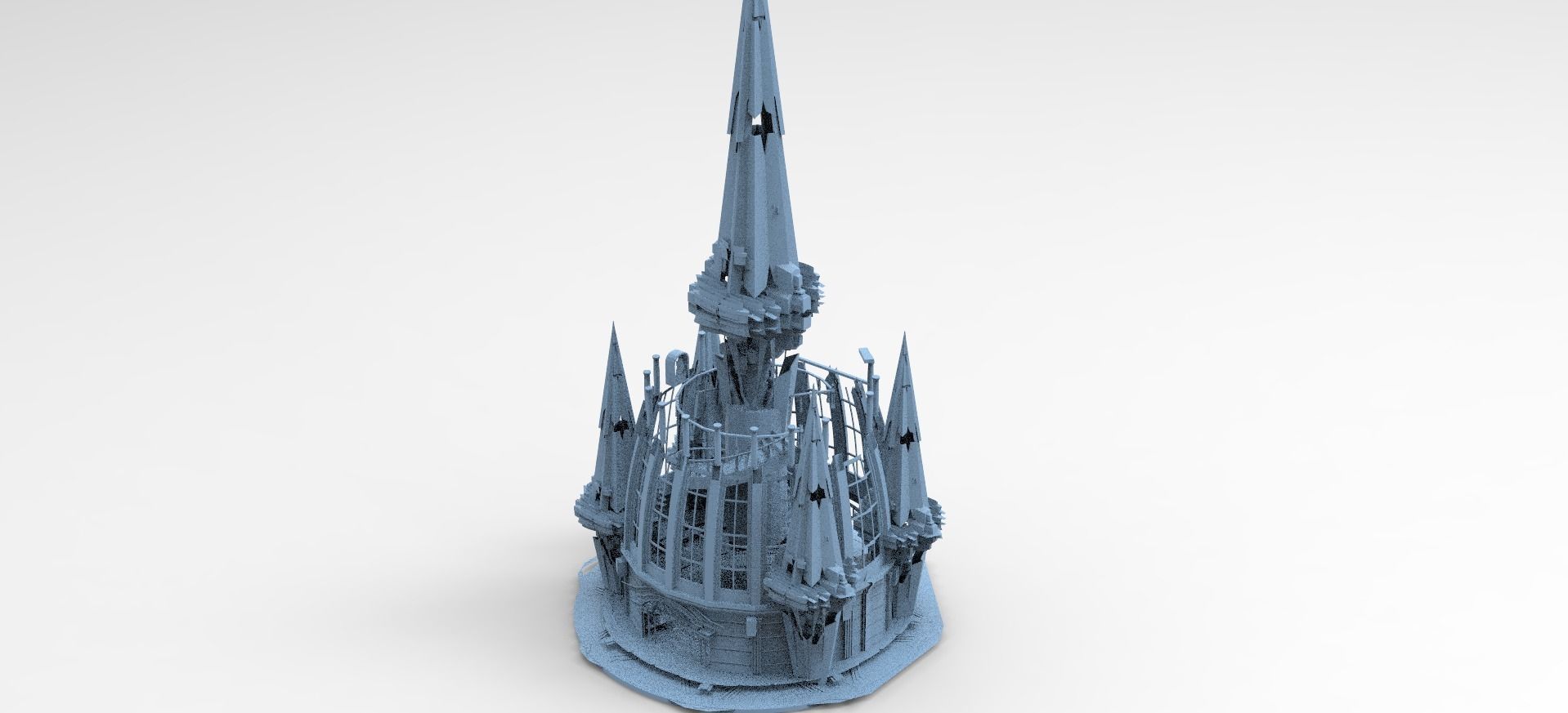 Volcano Tower castle 4 Towers  3D model_4