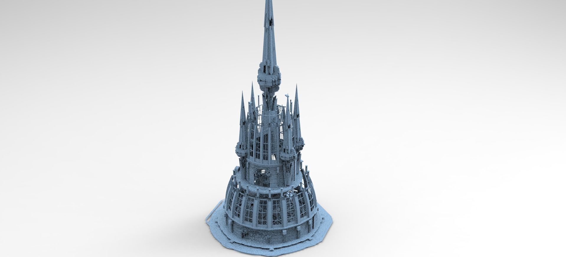 Volcano Tower castle 4 Towers  3D model_6