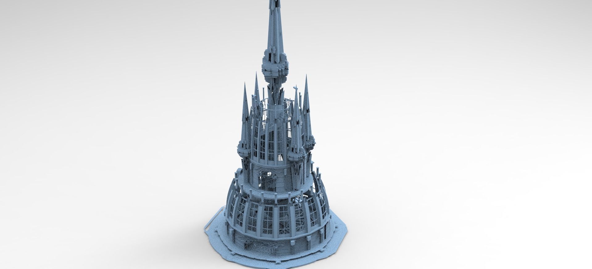 Volcano Tower castle 4 Towers  3D model_5