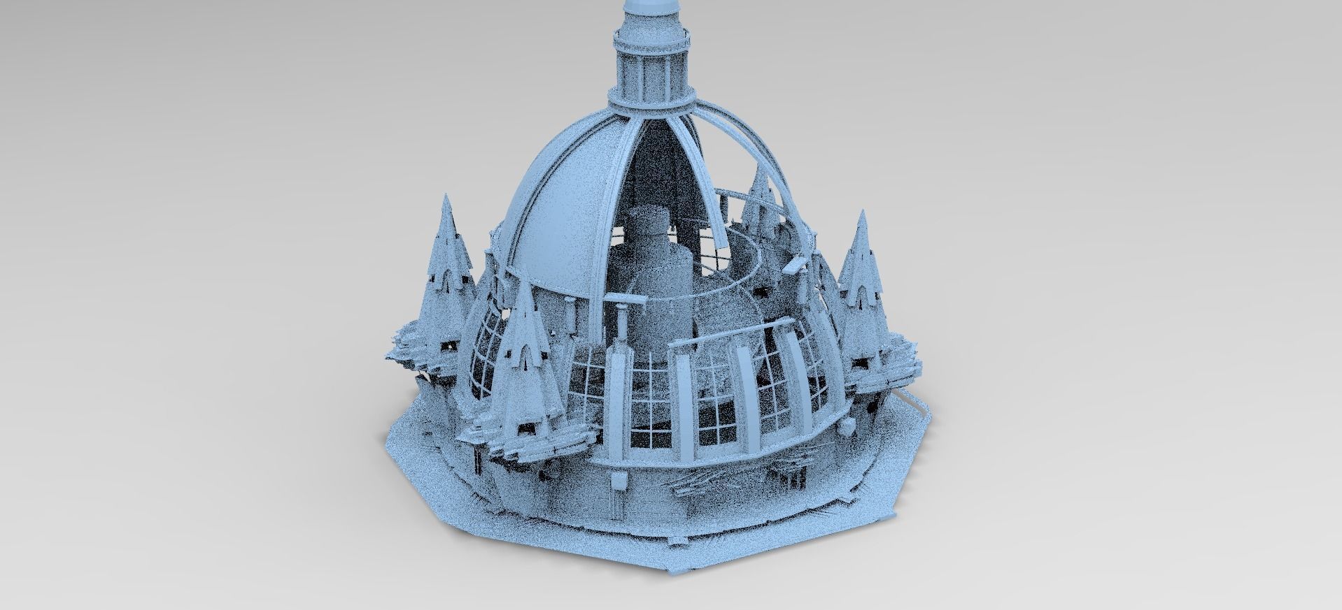 Volcano Tower castle 4 Towers  3D model_3