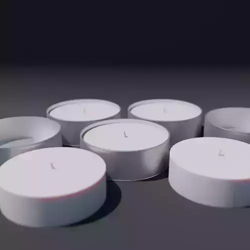 Simple Modern Tealight Candle 3D model