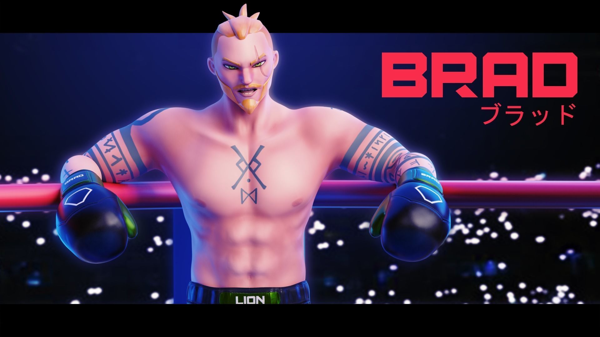 Low Poly Boxer - MMA Fighter - Brad Low-poly 3D model_2