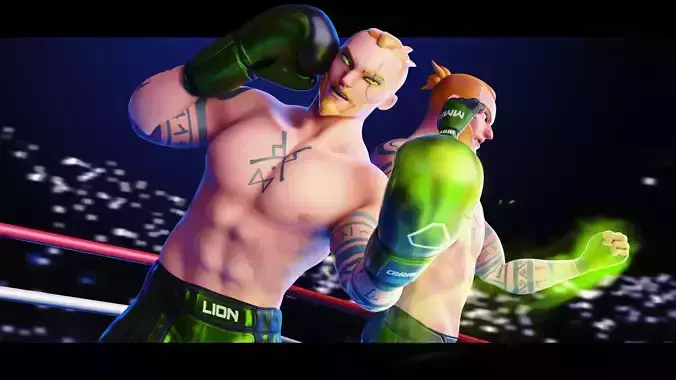 Low Poly Boxer - MMA Fighter - Brad Low-poly 3D model