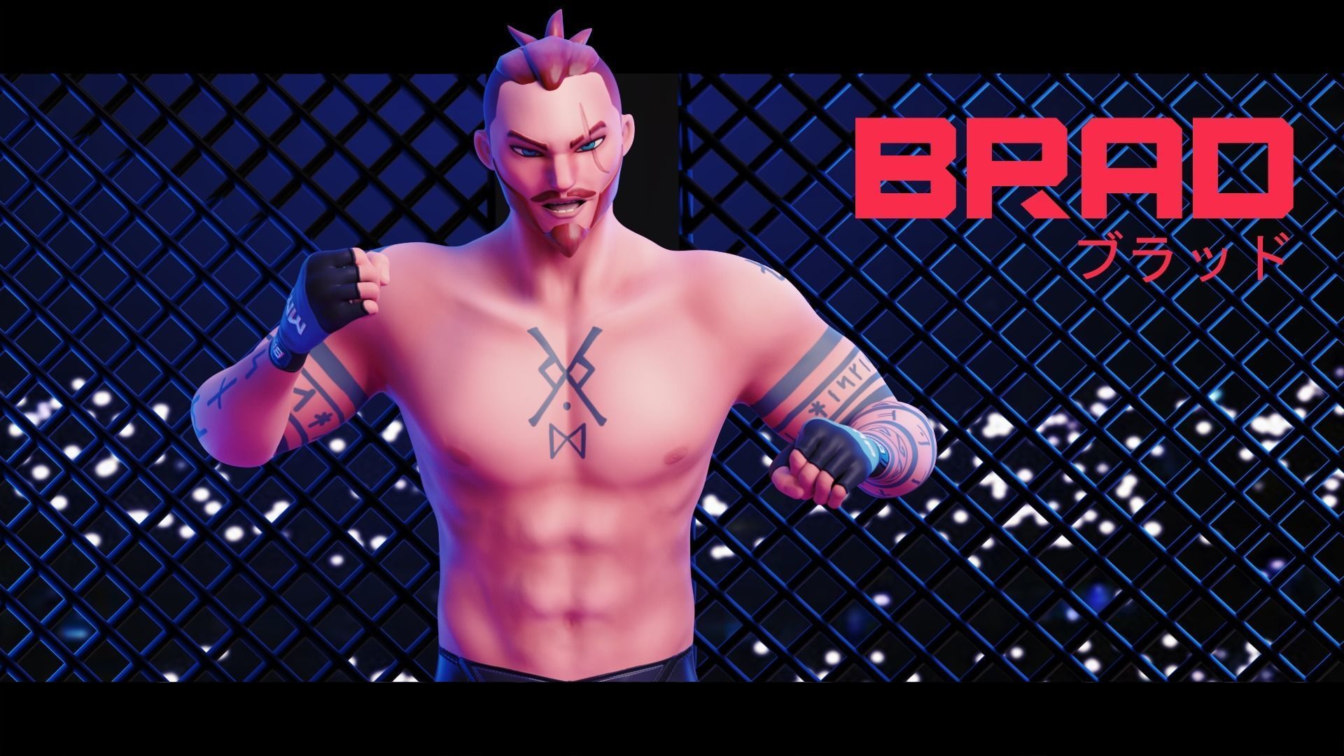 Low Poly Boxer - MMA Fighter - Brad Low-poly 3D model_28