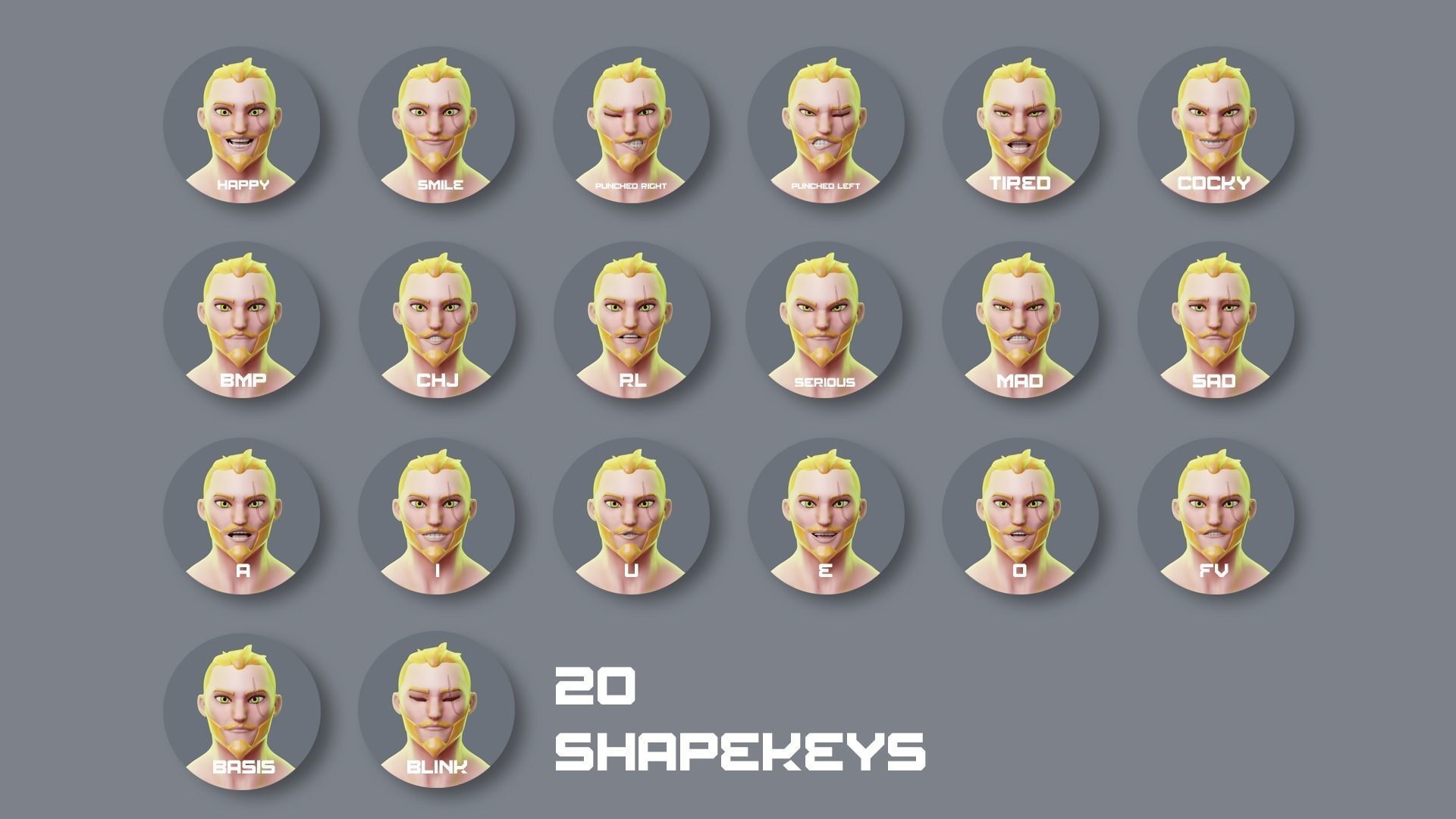 Low Poly Boxer - MMA Fighter - Brad Low-poly 3D model_26