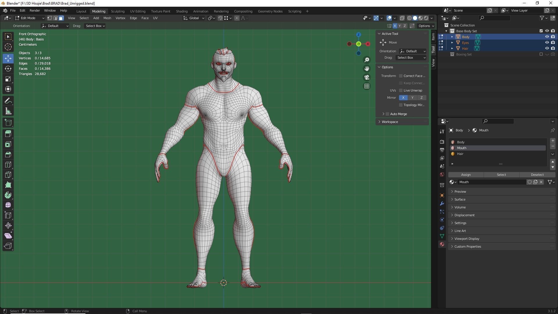 Low Poly Boxer - MMA Fighter - Brad Low-poly 3D model_20