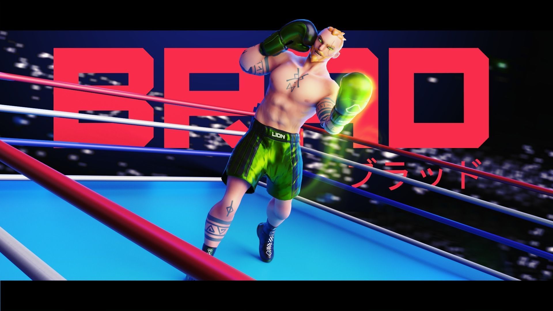 Low Poly Boxer - MMA Fighter - Brad Low-poly 3D model_1