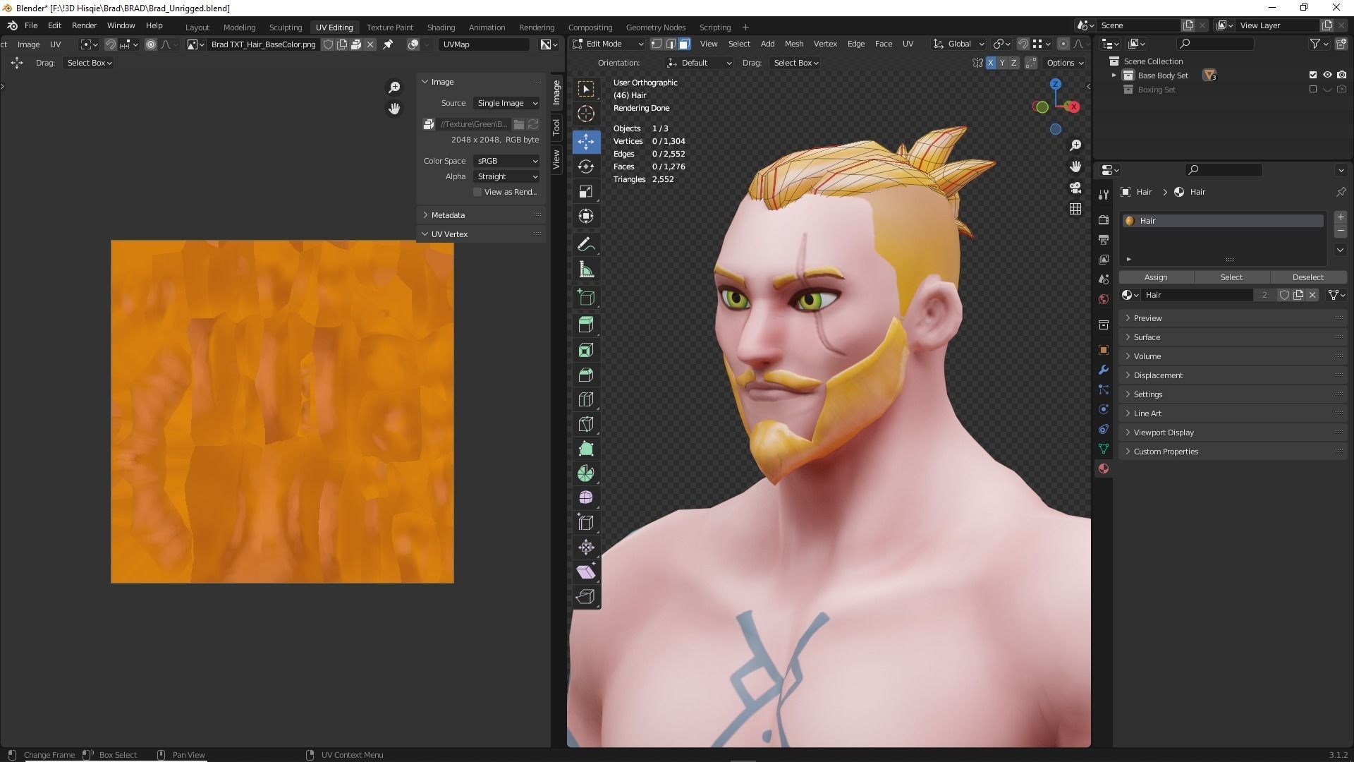 Low Poly Boxer - MMA Fighter - Brad Low-poly 3D model_23