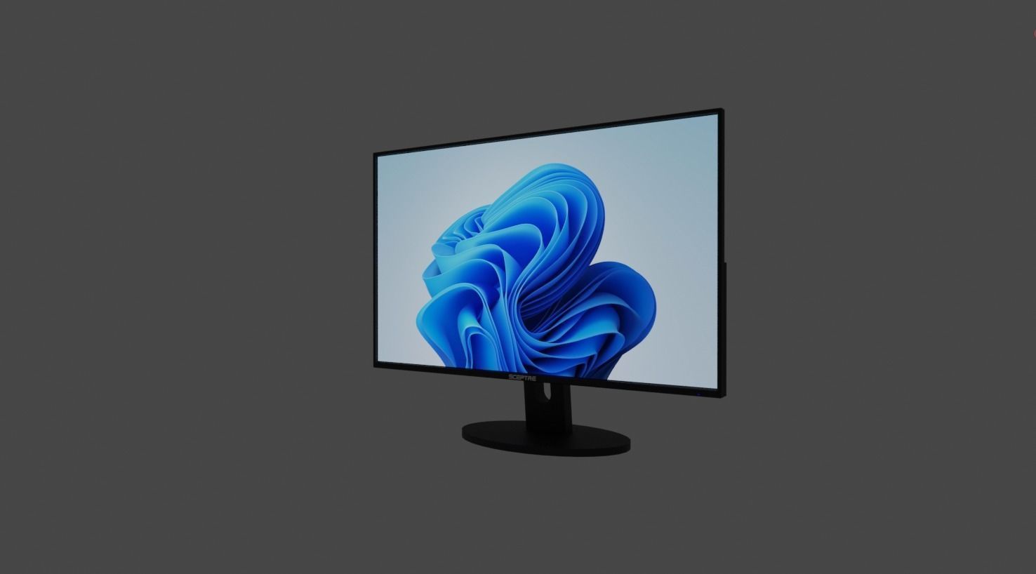 Desktop Moniter Low-poly 3D model_10