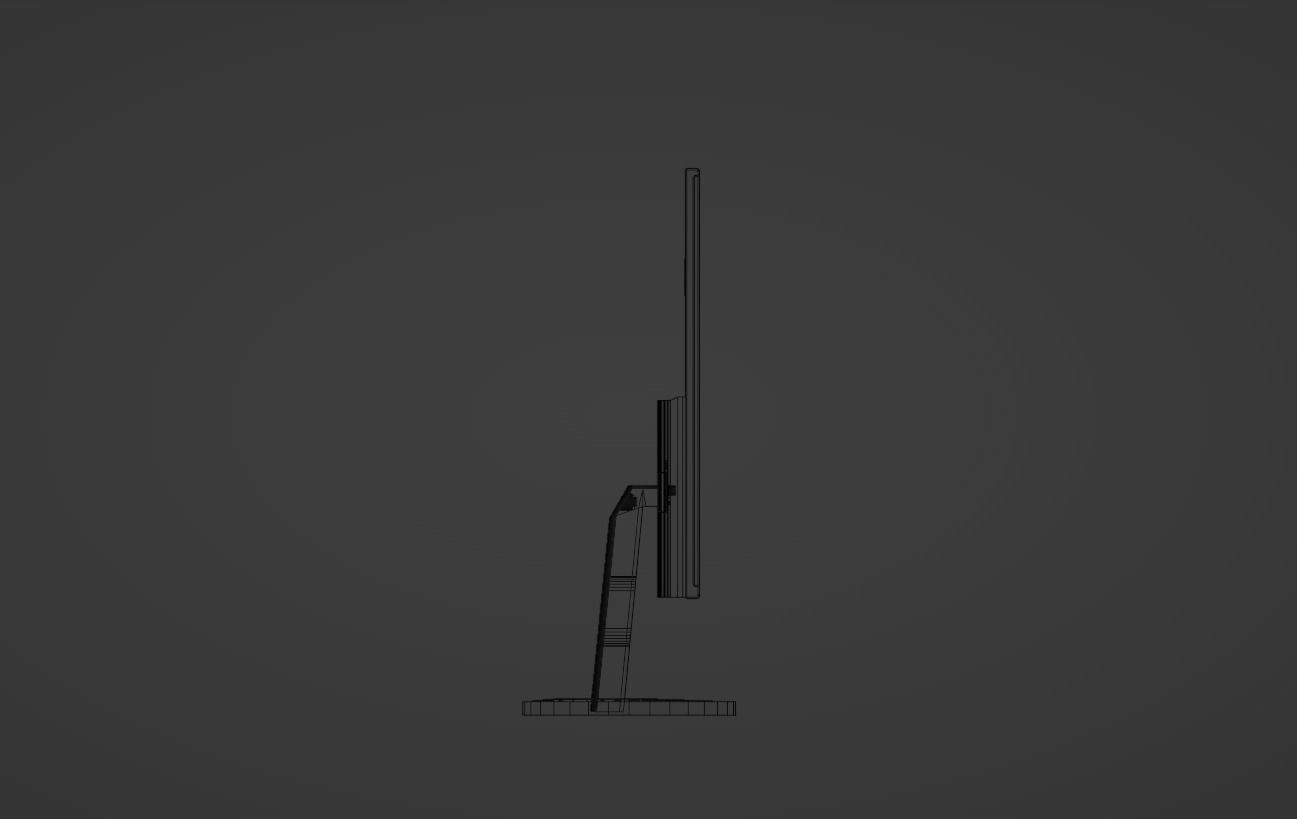 Desktop Moniter Low-poly 3D model_16