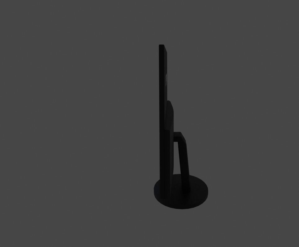 Desktop Moniter Low-poly 3D model_7