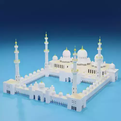 Sheikh Zayed Mosque Abu Dhabi UAE 3D model