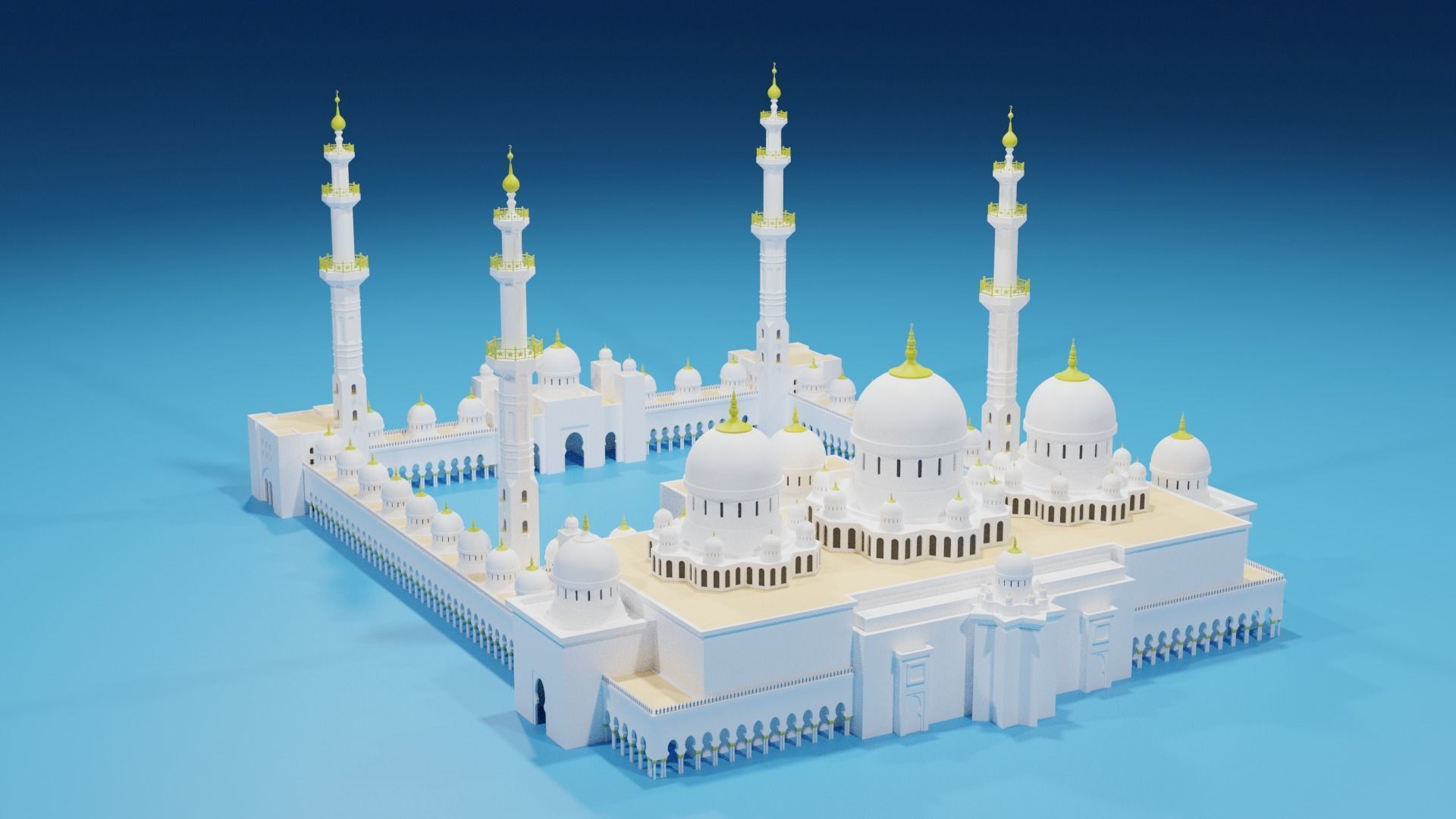 Sheikh Zayed Mosque Abu Dhabi UAE 3D model_6
