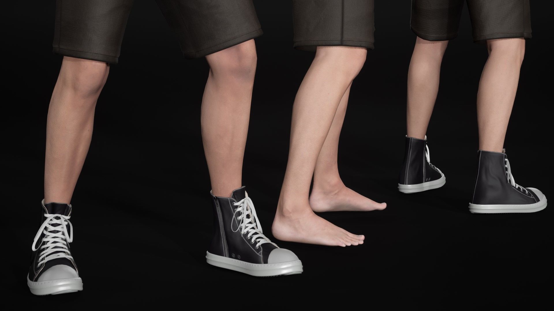 Man - Casual Outfit 10 - Modular - Rigged Low-poly 3D model_18