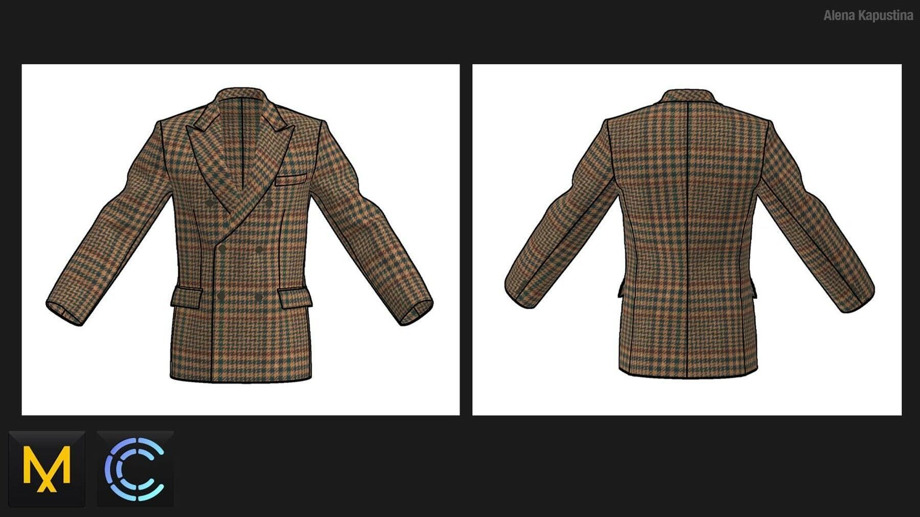 Classic mens jackets pack  Marvelous Designer  Clo 3D project 3D model_2