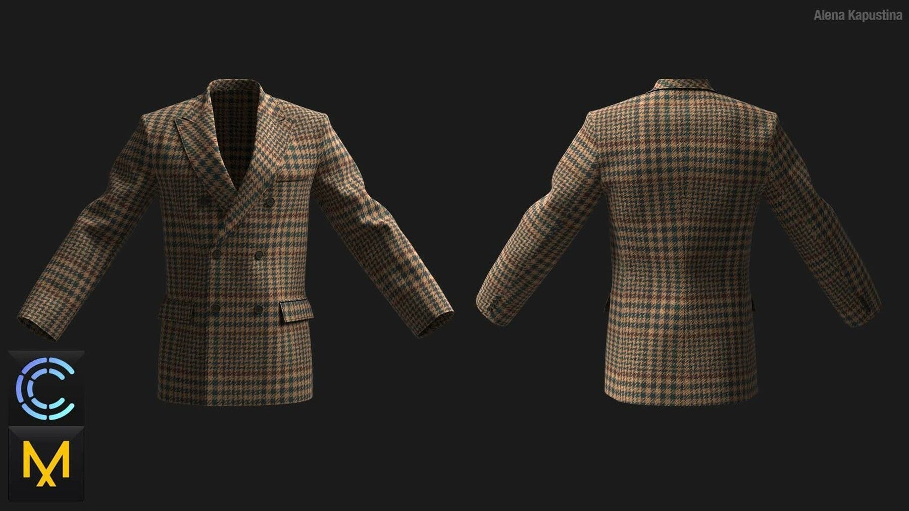 Classic mens jackets pack  Marvelous Designer  Clo 3D project 3D model_1