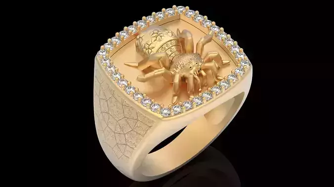 Spider  Man Ring silver gold printable jewelry