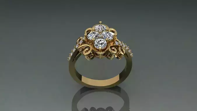 Ring girl simple 3D print model