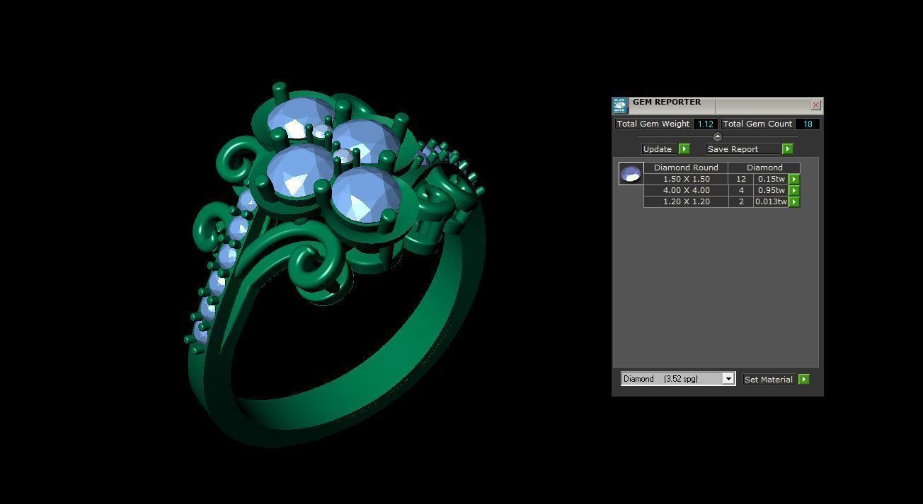 Ring girl simple 3D print model_5