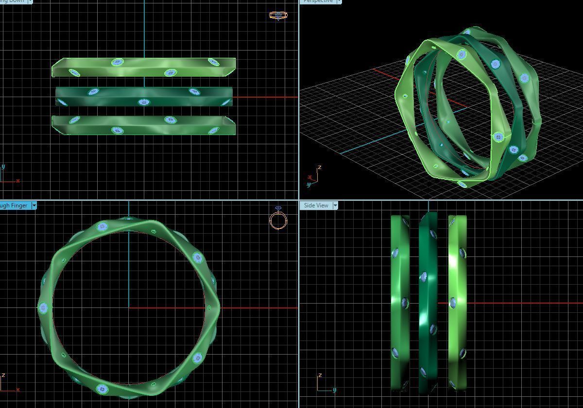 Ring stile 3D print model_7