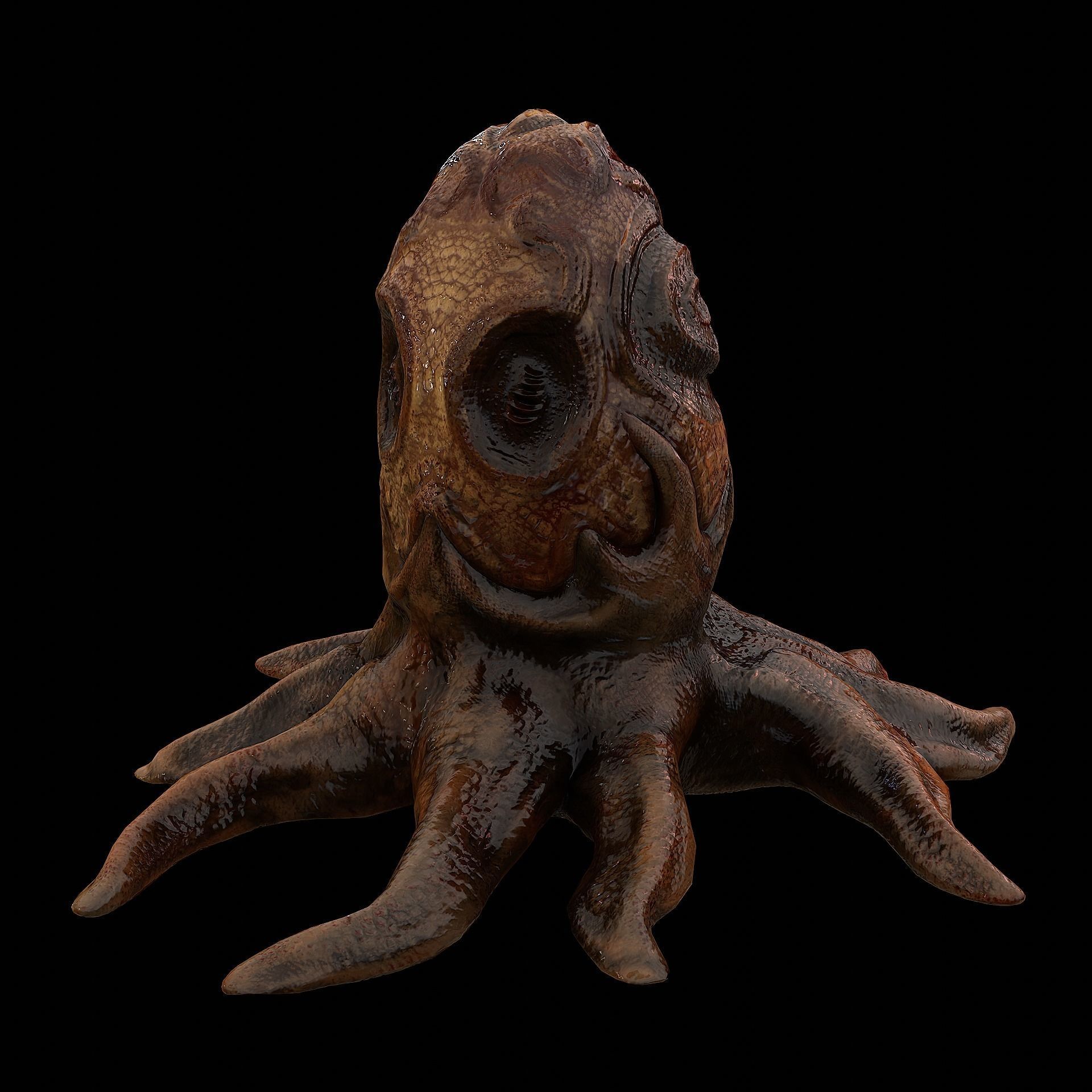 Alien Egg 5 Low-poly 3D model_9