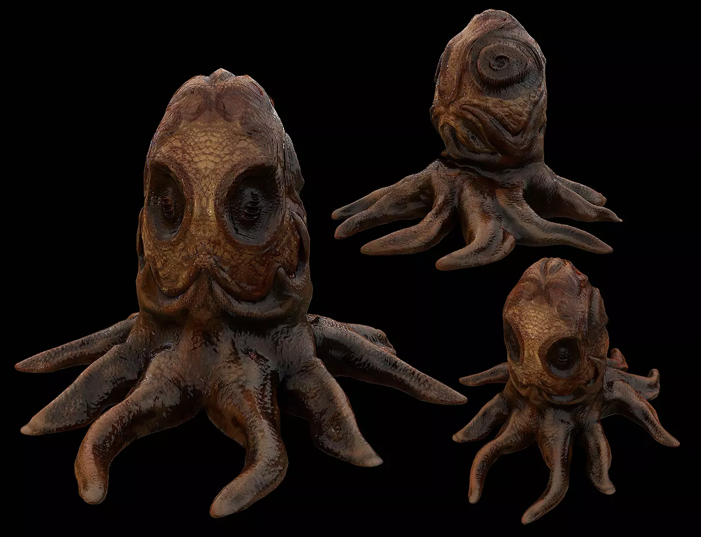 Alien Egg 5 Low-poly 3D model_0