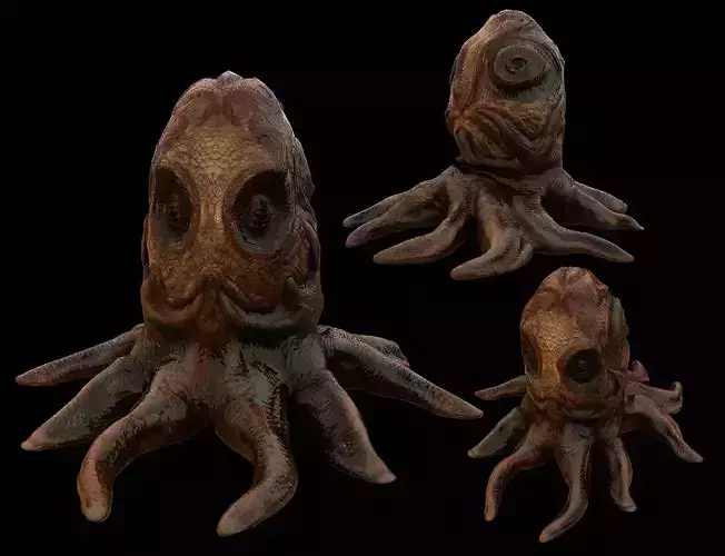 Alien Egg 5 Low-poly 3D model