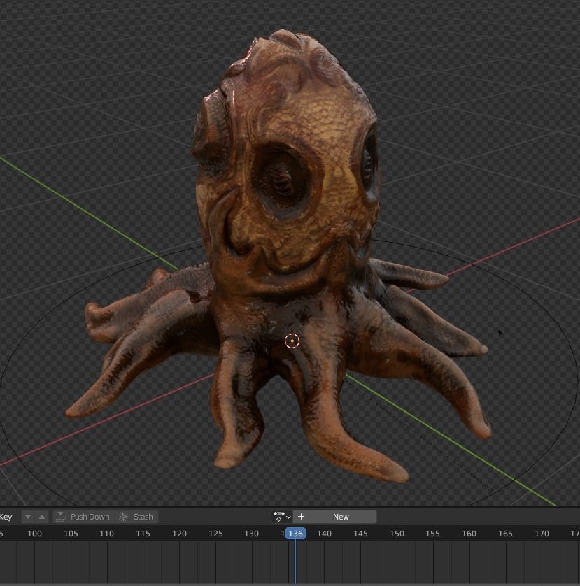 Alien Egg 5 Low-poly 3D model_7