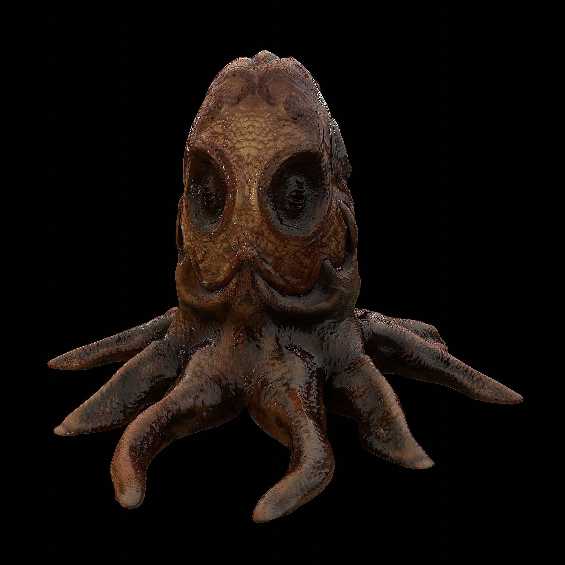 Alien Egg 5 Low-poly 3D model_3