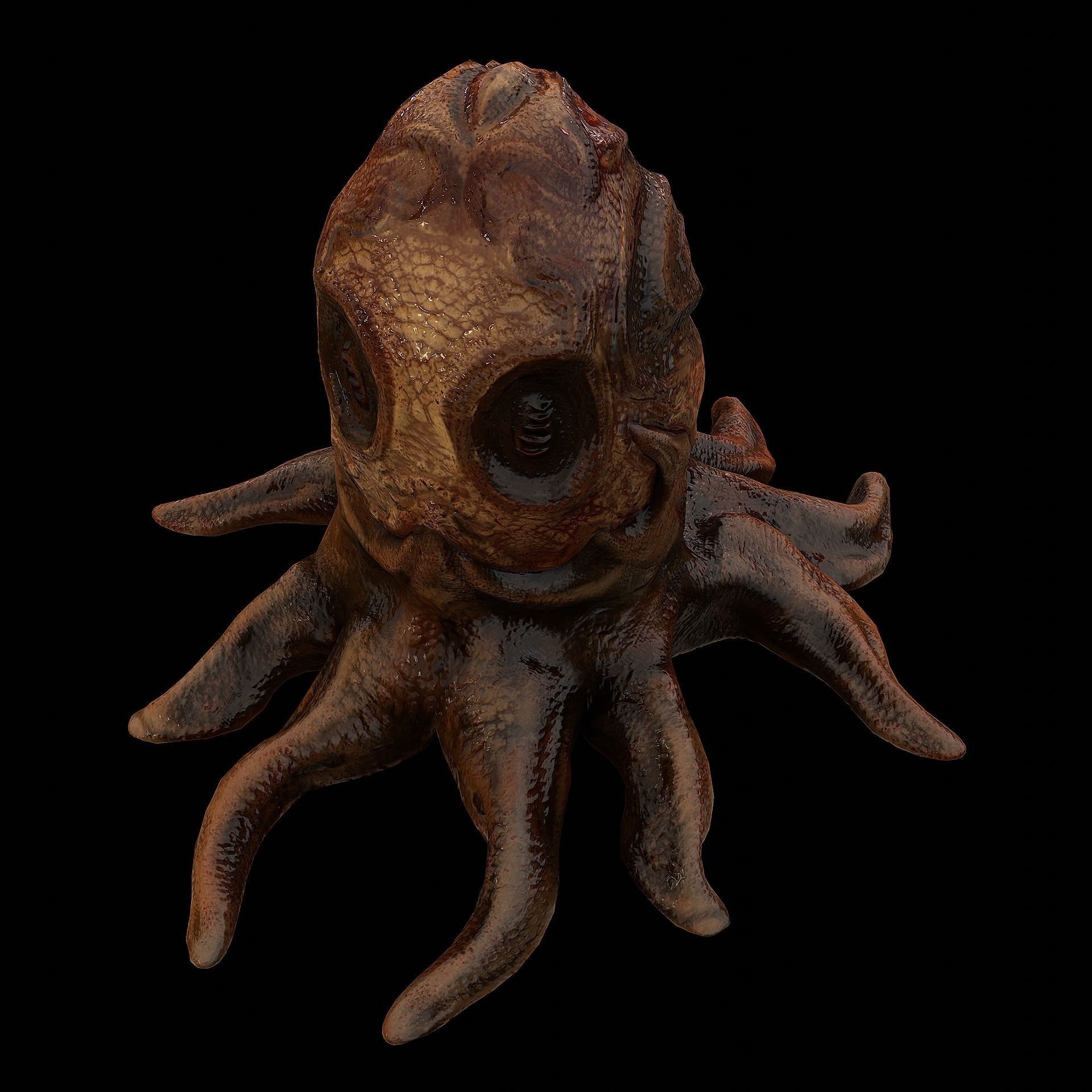 Alien Egg 5 Low-poly 3D model_4