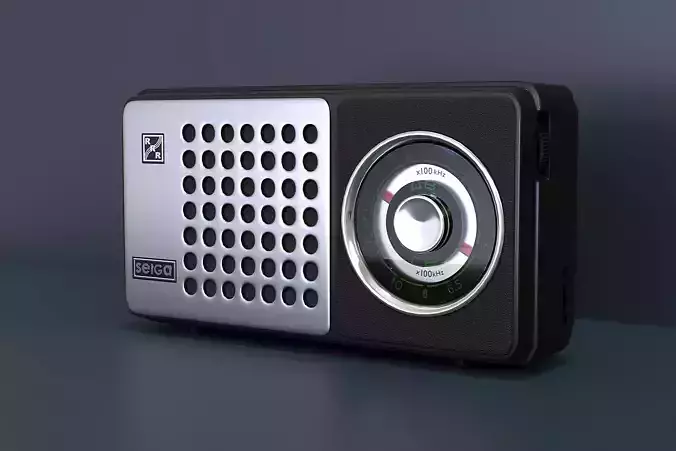 Vintage portable receiver 8 3D model