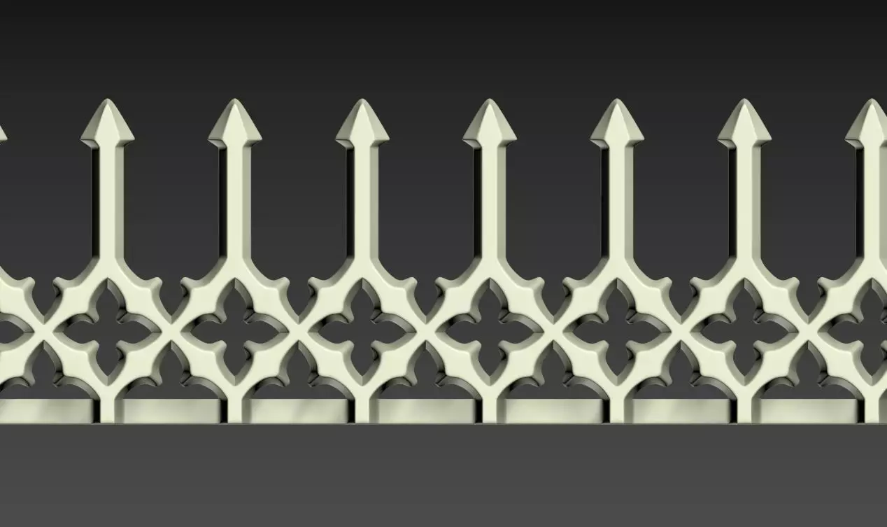Gothic seamless ornament 04 3D print model
