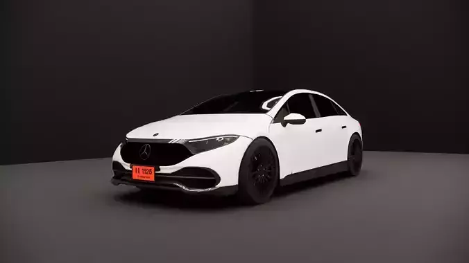 Mercedes Benz EQS 2021 Exterior modeling Free 3D model