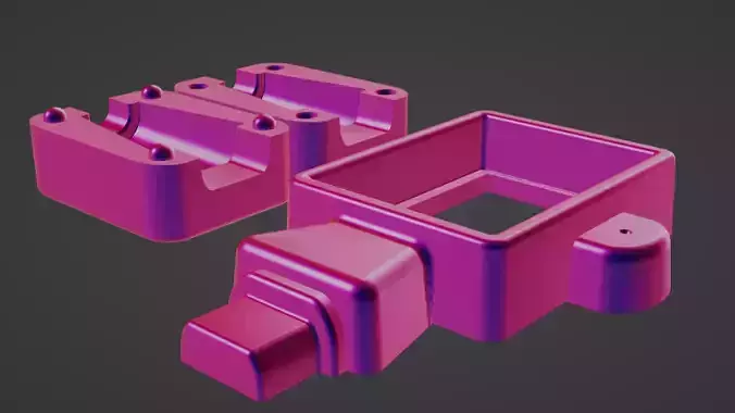 Castable jewellers sand casting flask pattern incl core box 3D print model